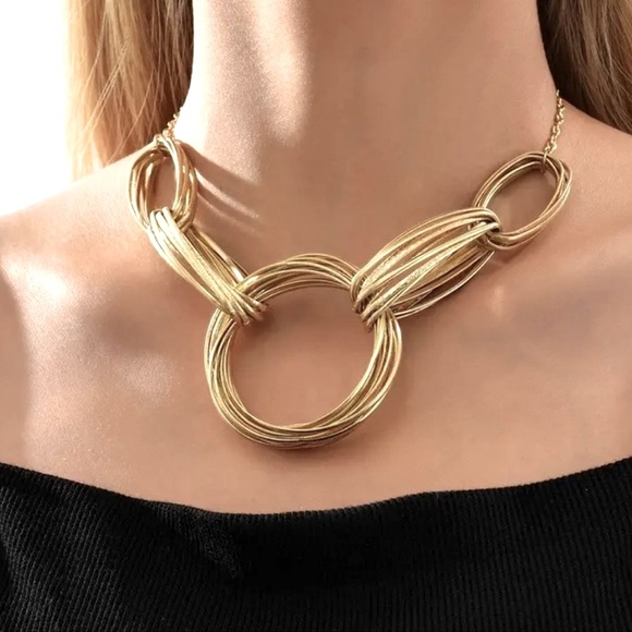 NEW Exaggerated Gold Necklace